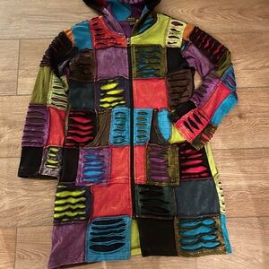 Rising International Multicolor Patchwork Utility Jacket